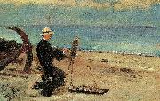 Peter Severin Kroyer oscar bjorck maler pa skagen sonderstrand painting